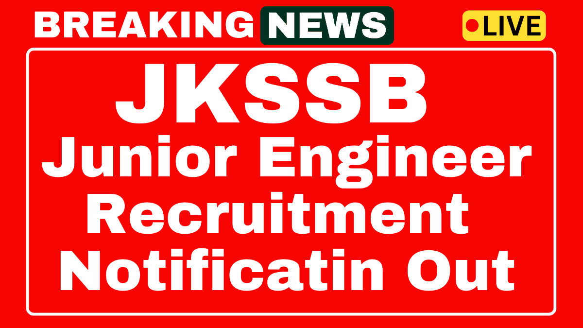 JKSSB JE Recruitment 2025